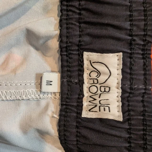 Blue Crown Shorts Swim Volley Men's Black Shorts BNWT - Picture 13 of 15